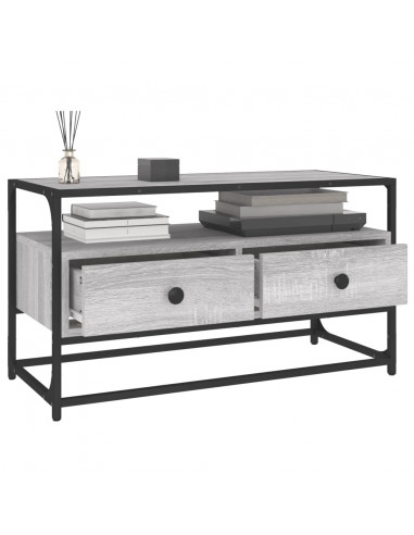 Mobile Porta TV Grigio Sonoma 80x35x45 cm in Legno Multistrato