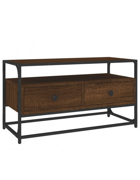 Mobile Porta TV Rovere Marrone 80x35x45 cm in Legno Multistrato