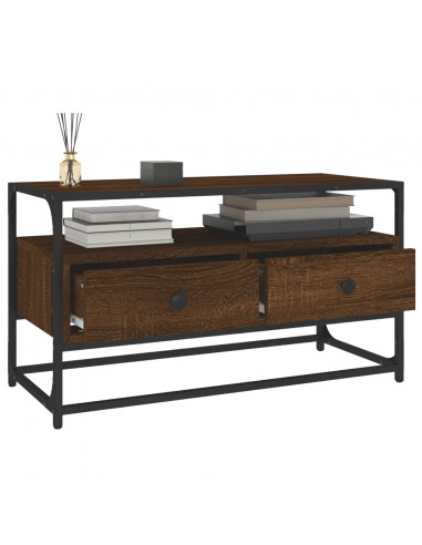 Mobile Porta TV Rovere Marrone 80x35x45 cm in Legno Multistrato