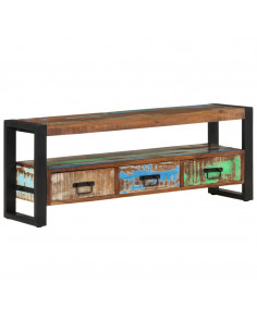 Mobile Porta TV 120x30x45 in Legno Massello di Recupero 2