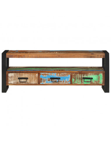 Mobile Porta TV 120x30x45 in Legno Massello di Recupero