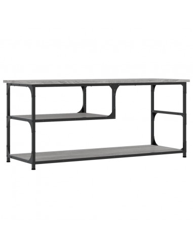 Mobile TV Grigio Sonoma 103x38x46,5cm Legno Multistrato Acciaio
