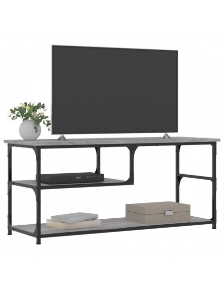 Mobile TV Grigio Sonoma 103x38x46,5cm Legno Multistrato Acciaio