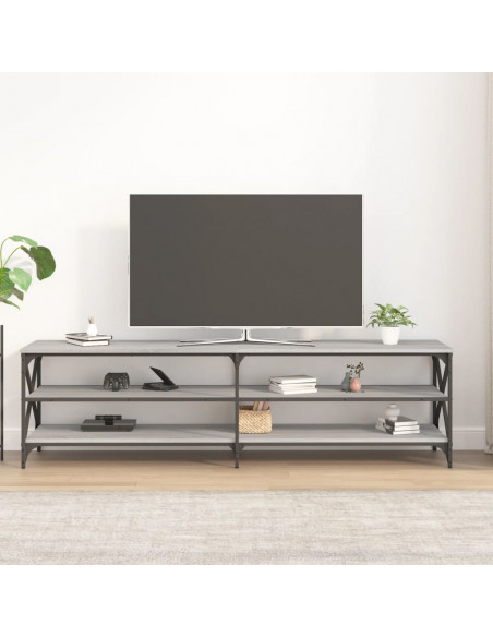 Mobile TV Grigio Sonoma 180x40x50 cm in Legno Multistrato