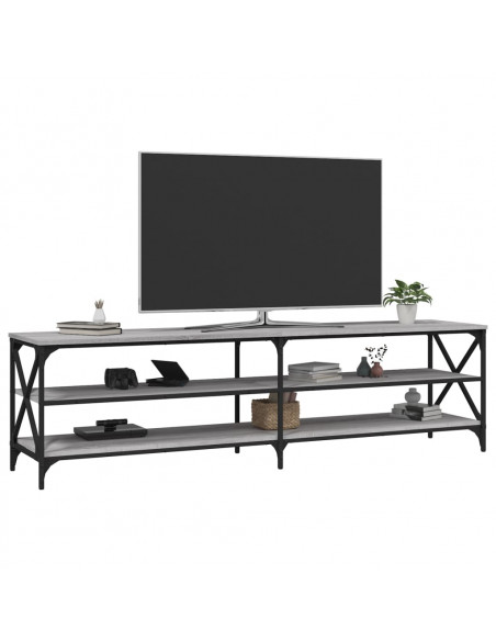 Mobile TV Grigio Sonoma 180x40x50 cm in Legno Multistrato