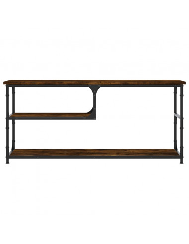 Mobile TV Rovere Fumo 103x38x46,5cm Legno Multistrato e Acciaio
