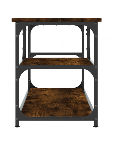 Mobile TV Rovere Fumo 103x38x46,5cm Legno Multistrato e Acciaio