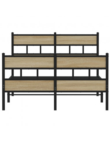 Giroletto senza Materaso in Metallo Rovere Sonoma 120x190 cm