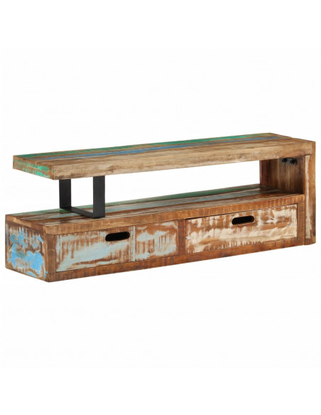 Supporto TV in Legno Massello di Recupero