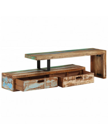 Supporto TV in Legno Massello di Recupero