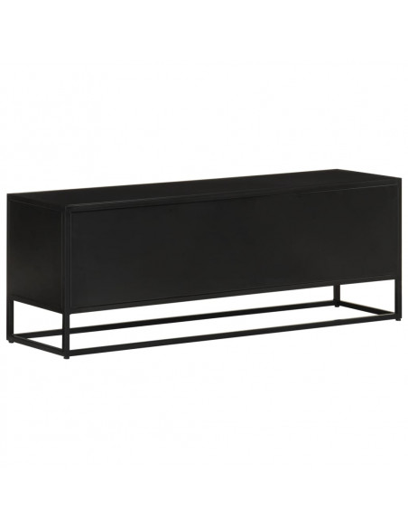 Mobile Porta TV 110x30x40 cm in Legno Massello di Mango e Ferro