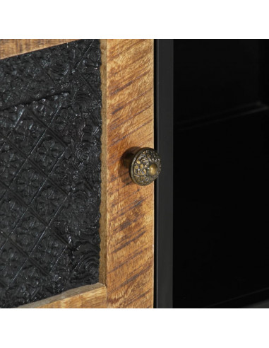 Mobile Porta TV 110x30x40 cm in Legno Massello di Mango e Ferro