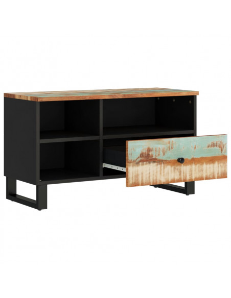 Mobile TV 80x33x46cm Legno Massello Recupero Legno Multistrato