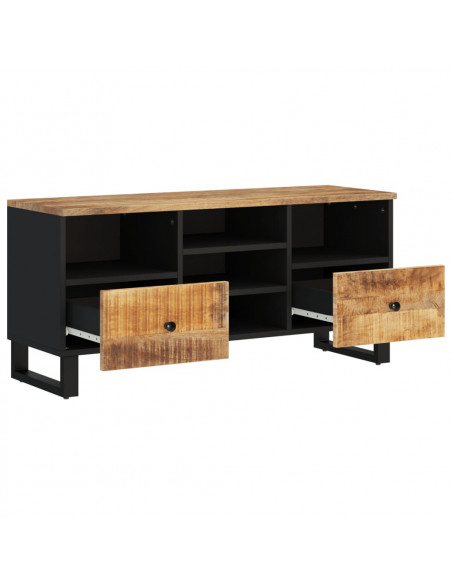 Mobile TV 100x33x46cm Legno Massello Mango e Legno Multistrato