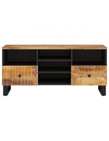 Mobile TV 100x33x46cm Legno Massello Mango e Legno Multistrato