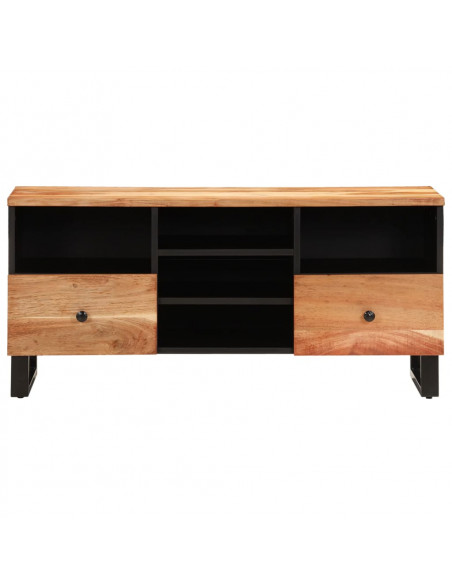 Mobile TV 100x33x46cm Legno Massello Acacia e Legno Multistrato