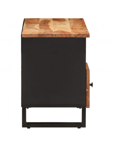 Mobile TV 100x33x46cm Legno Massello Acacia e Legno Multistrato