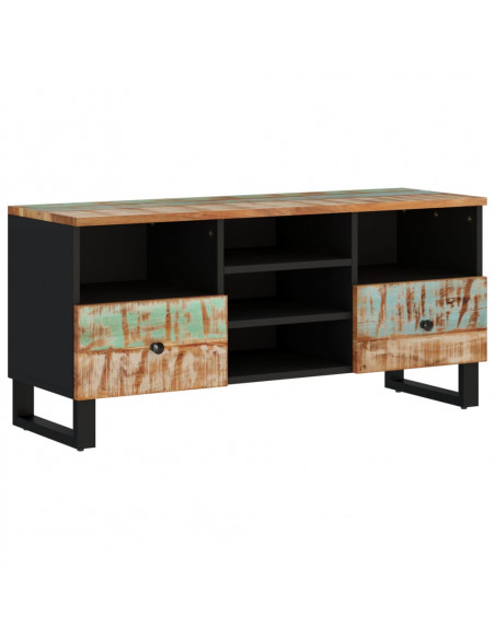 Mobile TV 100x33x46cm Legno Massello Recupero Legno Multistrato