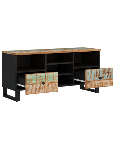 Mobile TV 100x33x46cm Legno Massello Recupero Legno Multistrato