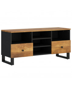 Mobile TV 100x33x46cm Legno Massello Mango e Legno Multistrato 2