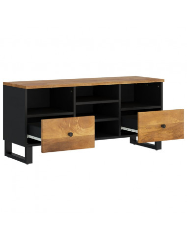 Mobile TV 100x33x46cm Legno Massello Mango e Legno Multistrato
