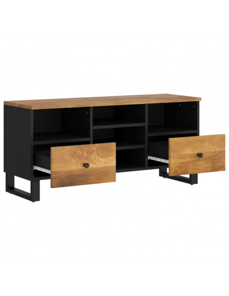 Mobile TV 100x33x46cm Legno Massello Mango e Legno Multistrato