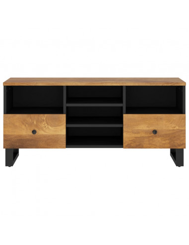 Mobile TV 100x33x46cm Legno Massello Mango e Legno Multistrato