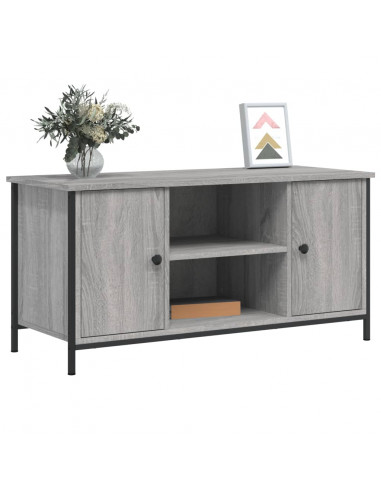 Mobile Porta TV Grigio Sonoma 100x40x50 cm in Legno Multistrato
