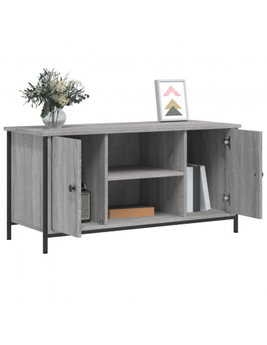 Mobile Porta TV Grigio Sonoma 100x40x50 cm in Legno Multistrato