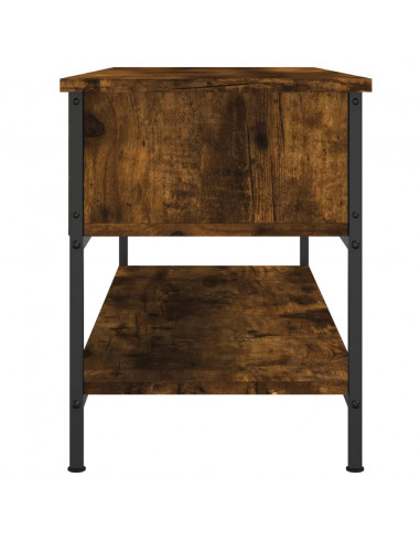 Mobile Porta TV Rovere Fumo 100x35x45 cm in Legno Multistrato
