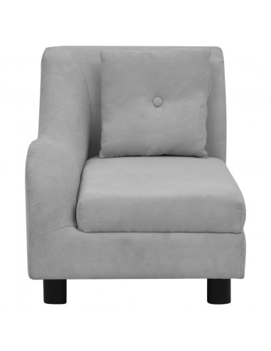 Divano per Cani con Cuscino Grigio 83x44x44 cm in Peluche