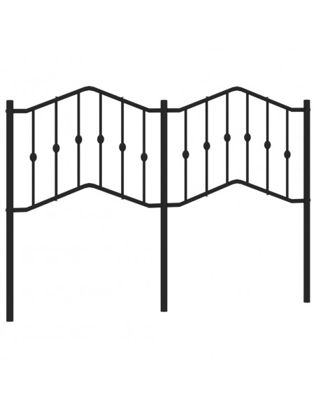 Testiera in Metallo Nero 135 cm
