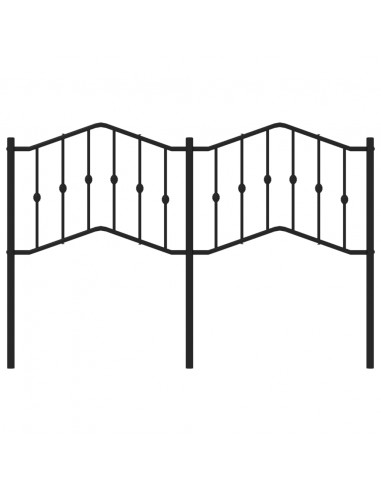 Testiera in Metallo Nero 135 cm