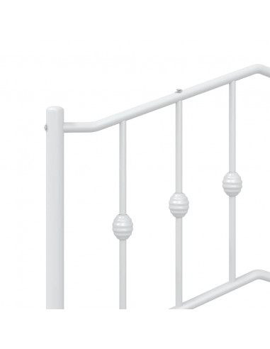 Testiera in Metallo Bianco 90 cm