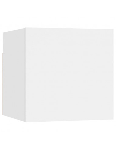 Set Mobili Porta TV 10 pz Bianco in Legno Multistrato