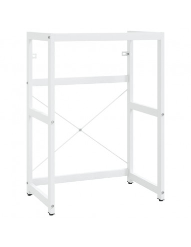 Telaio per Lavabo da Bagno con Lavabo Integrato Bianco in Ferro