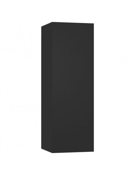 Set di Mobili Porta TV 4 pz Nero in Legno Multistrato