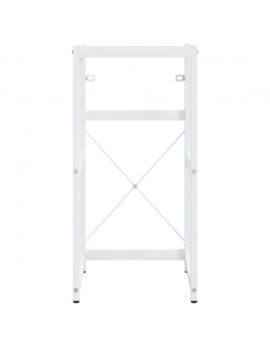 Telaio per Lavabo da Bagno con Lavabo Integrato Bianco in Ferro