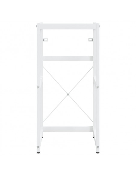 Telaio per Lavabo da Bagno con Lavabo Integrato Bianco in Ferro