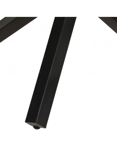 Tavolo da Pranzo Rotondo 100x100x75 cm Massello di Mango Grezzo