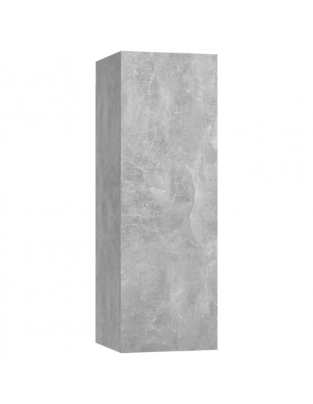 Set di Mobili Porta TV 4 pz Grigio Cemento in Legno Multistrato