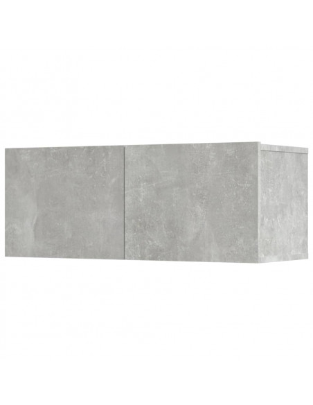 Set di Mobili Porta TV 5 pz Grigio Cemento in Legno Multistrato