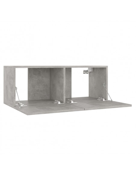 Set di Mobili Porta TV 3 pz Grigio Cemento in Legno Multistrato