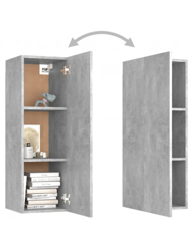 Set di Mobili Porta TV 3 pz Grigio Cemento in Legno Multistrato