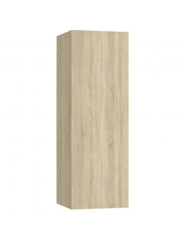 Set di Mobili Porta TV 3 pz Rovere Sonoma in Legno Multistrato