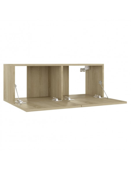 Set di Mobili Porta TV 3 pz Rovere Sonoma in Legno Multistrato