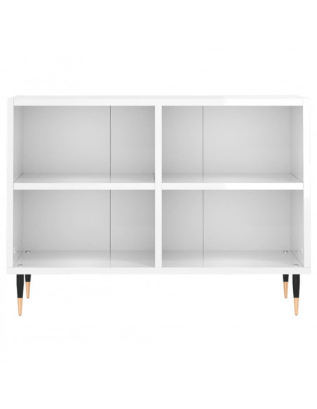 Mobile Porta TV Bianco Lucido 69,5x30x50cm in Legno Multistrato