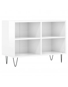 Mobile Porta TV Bianco Lucido 69,5x30x50cm in Legno Multistrato 2
