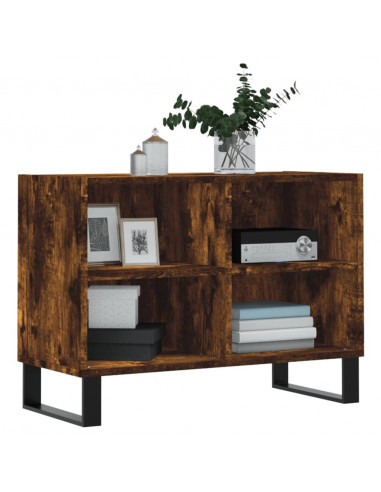 Mobile Porta TV Rovere Fumo 69,5x30x50 cm in Legno Multistrato