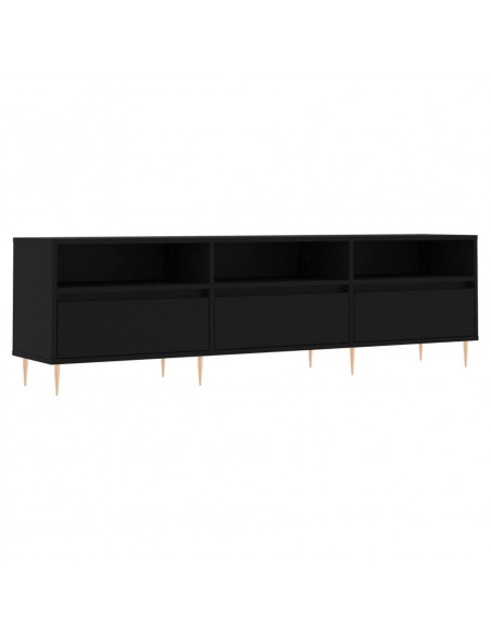 Mobile Porta TV Nero 150x30x44,5 cm in Legno Multistrato